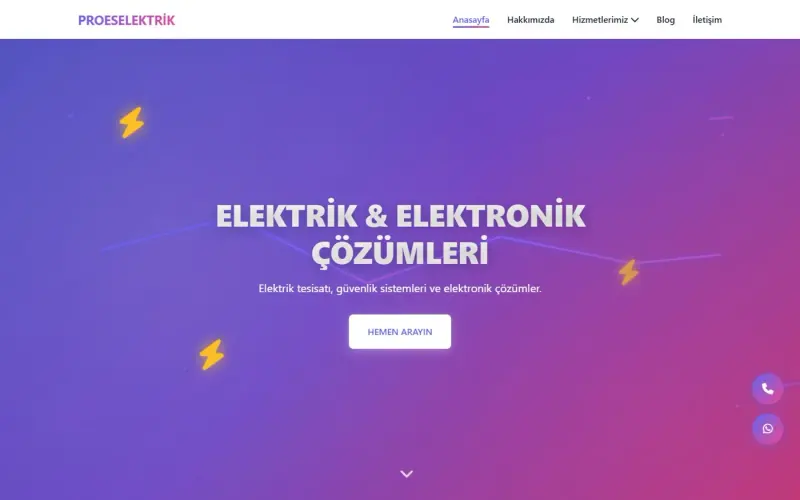 Proes Elektrik ekran görüntüsü