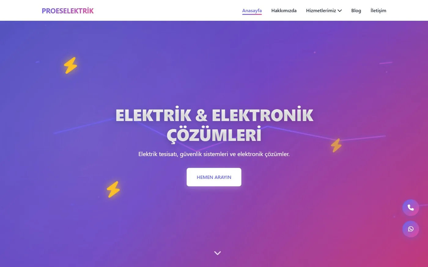 Proes Elektrik ekran görüntüsü