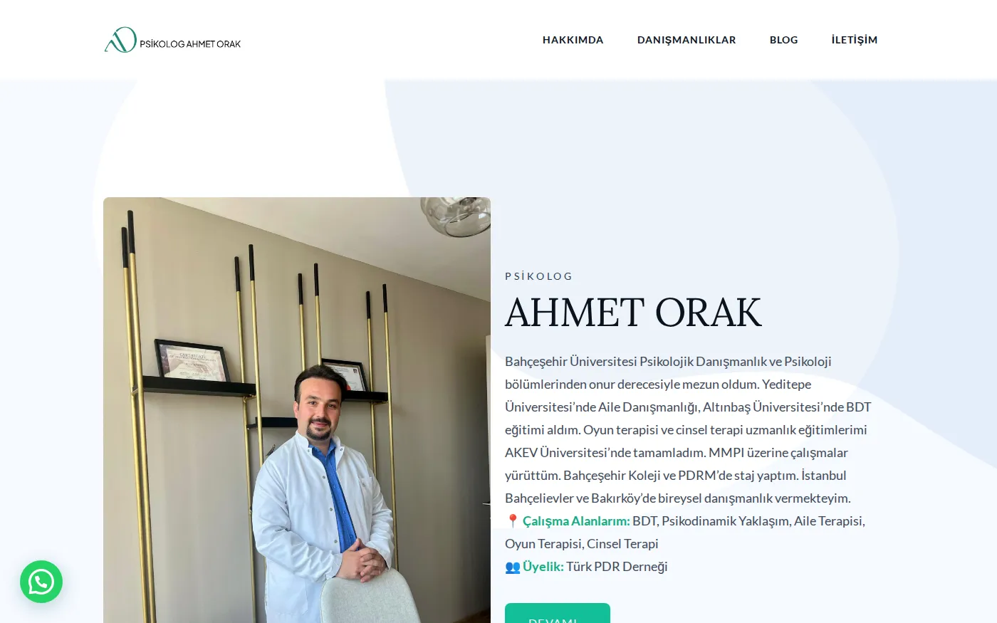 Psikolog Ahmet Orak ekran görüntüsü